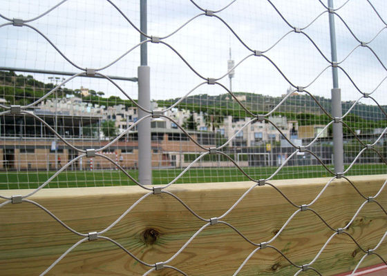 SS316 Stainless Steel Cable Mesh Corrosion Resistant Zoo Mesh