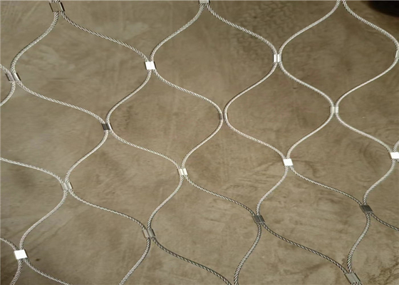 SS316 Diamond Flexible Inox Cable Mesh Zoo Aviary Fence Anti Corrosion
