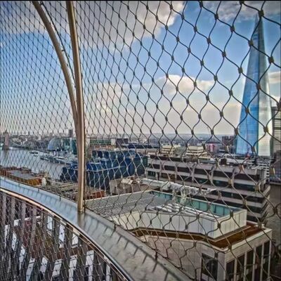 Heavy Duty Safety  Stainless Steel Wire Rope Mesh Barrier Netting for Construction