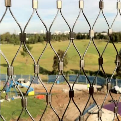 Birds Aviary Stainless Steel  Ferrule Wire Rope Mesh for Zoo Enclosure Safety Fence