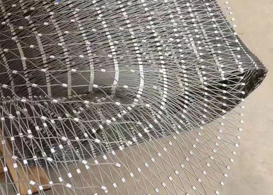Flexible Handrail Stainless Steel Rope Mesh Netting For Bridge Stairway