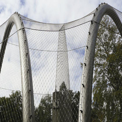 Aisi 316 304 7 X 7 Ss Rope Mesh X Tend Cable Zoo Animal Aviary