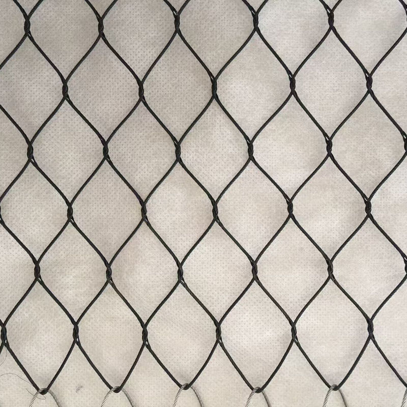Diamond Stainless Steel Black Oxide Wire Rope Mesh For Bird Proof Net