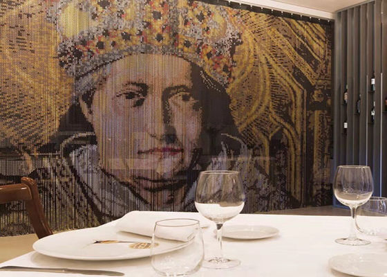 2mm nhôm dây chuyền nối rèm trong bạc vàng Đỏ đen