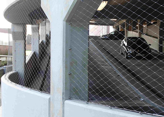 Độ bền cao Linh hoạt cáp thép không gỉ cho kiến ​​trúc với dây Ferrule 3.0 mm Lỗ 80 * 80 mm