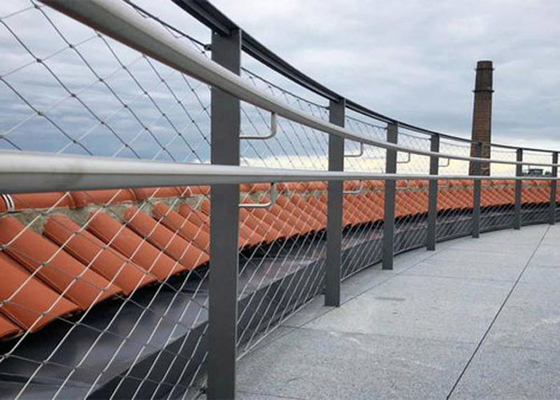 Treo chống rơi Lưới an toàn kiến ​​trúc với lưới cáp thép không gỉ Dây 3.0 mm