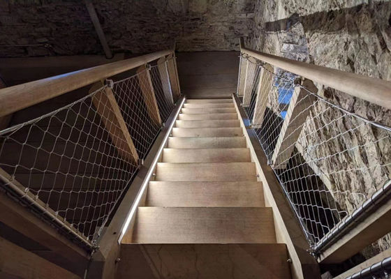 Lưới cáp thép không gỉ 304 Lỗ 50x50mm Lưới lan can