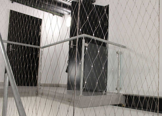 Tùy chỉnh chiều cao Balustrade Stainless Steel Cable Mesh 2.0mm Wire Polished bề mặt