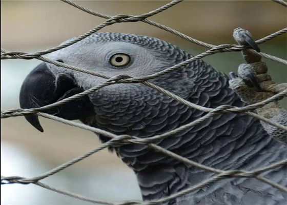 Xét mặt phẳng Zoo Wire Mesh với 60 độ Diamond Mesh và Stainless Steel Wire Rope