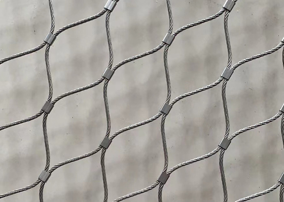 Cáp thép không gỉ bền Zoo Wire Mesh Enclosures For Lion