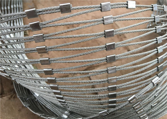 CE phê duyệt lưới dây chim với 20mm đến 50mm lưới mở và đường kính dây 2,0mm Stainless Steel Cable Mesh