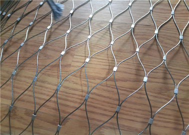 Tay dệt X xu hướng cáp lưới, Zoo / Thú Enclosure Wire Rope Ferrule Mesh