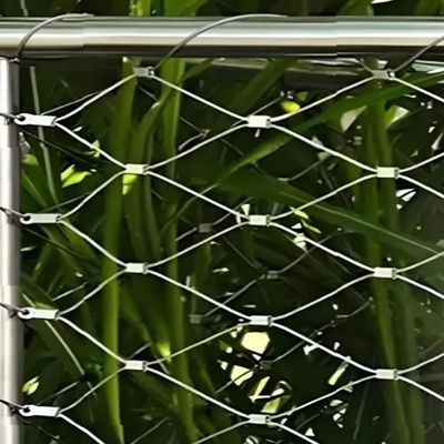 SS304 Sợi dây thừng Thiết kế trang trí Nét leo núi Cáp bao vây Zoo Mesh
