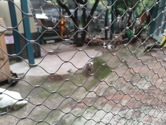 Twill Weave 2mm Aviary Wire Netting Stainless Steel Wire Rope Bird Netting Cửa hàng vườn thú