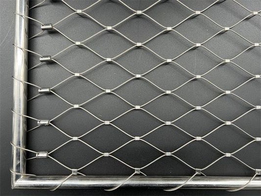 SS316 7 * 7 thép không gỉ Balustrade Cable Mesh cho cầu thang