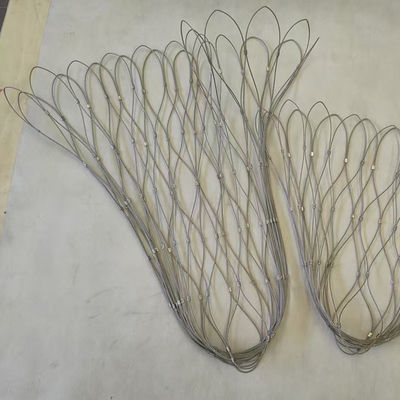 7 X 19 304 Stainless Steel Rope Mesh Crane Đèn chiếu sáng Mạng bảo vệ té