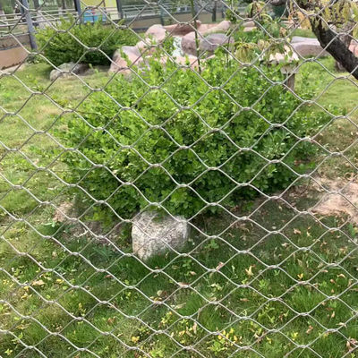 SUS 304 316 đan / Buckle Ferrule Stainless Steel Wire Rope Mesh cho bảo vệ chuồng chim