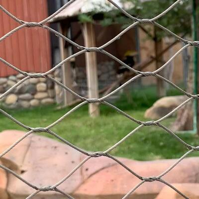 Lưới dây thừng thép không gỉ linh hoạt chống ngã cho hàng rào chuồng vườn thú cầu thang ban công