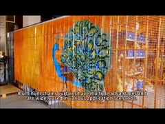 Rèm xích màu vàng trang trí nhôm anodized cho cửa