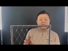 lưới dây thừng thép không gỉ với khung buộc snap
